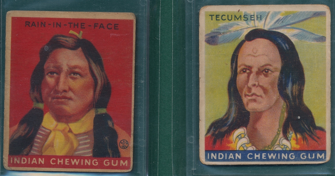 1933 Indian Gum Lot of (8) W/ (2) Sitting Bull
