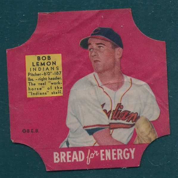 1952 Bread For Energy Bob Lemon