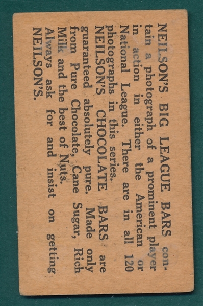 1922 V61 Earl Hamilton Nielson's Chocolate