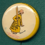 1896s Yellow Kid Baseball Pinback. High Admiral Cigarettes