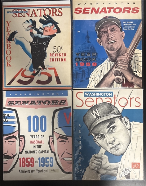 1953-68 Washington Senators Years Lot of (16) W/ Killebrew Cover