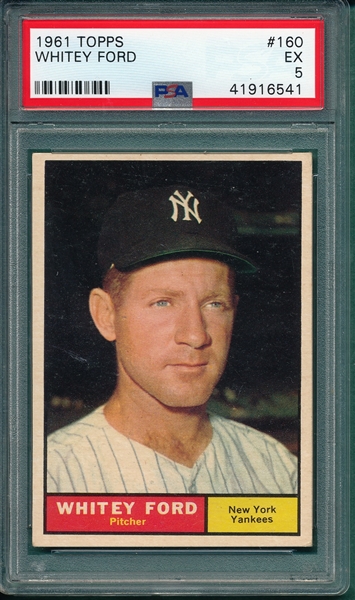 1961 Topps #160 Whitey Ford PSA 5
