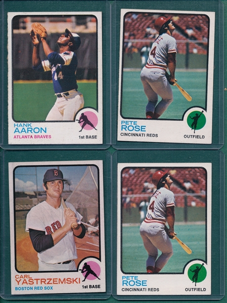 1973 Topps Lot of (370) W/ Hank Aaron