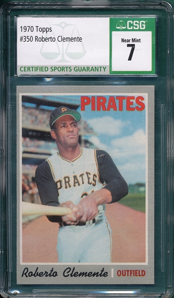1970 Topps #350 Roberto Clemente CSG 7
