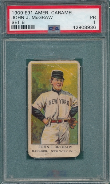 1909 E91-B John McGraw American Caramel Co. PSA 1