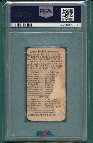 1909 E91-B John McGraw American Caramel Co. PSA 1