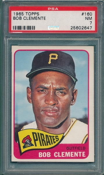 1965 Topps #160 Bob Clemente PSA 7