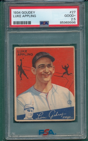 1934 Goudey #27 Luke Appling PSA 2.5