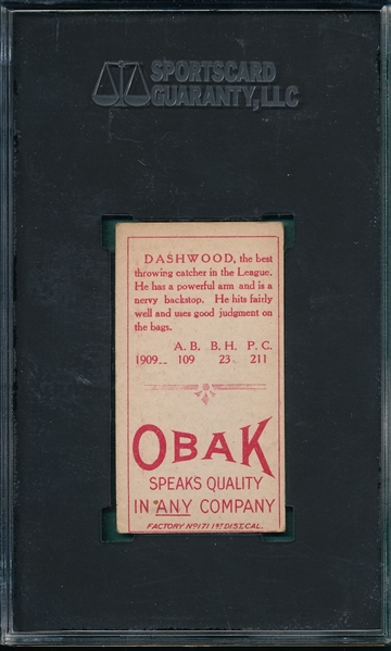 1910 T212-2 Dashwood Obak Cigarettes SGC 3