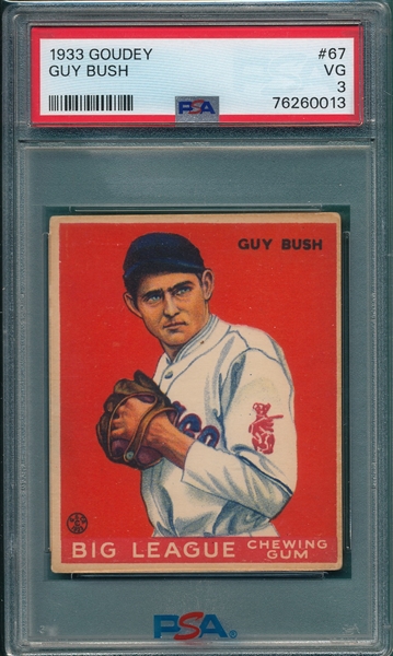 1933 Goudey #067 Guy Bush PSA 3