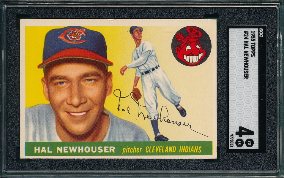 1955 Topps #24 Hal Newhouser SGC 4
