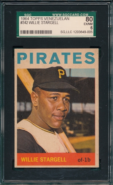 1964 Topps Venezuelan #342 Willie Stargell SGC 80 *Highest Graded*
