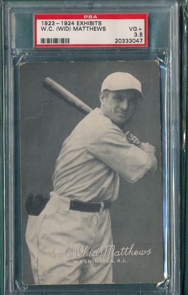 1923-24 Exhibits W. C. Matthews PSA 3.5