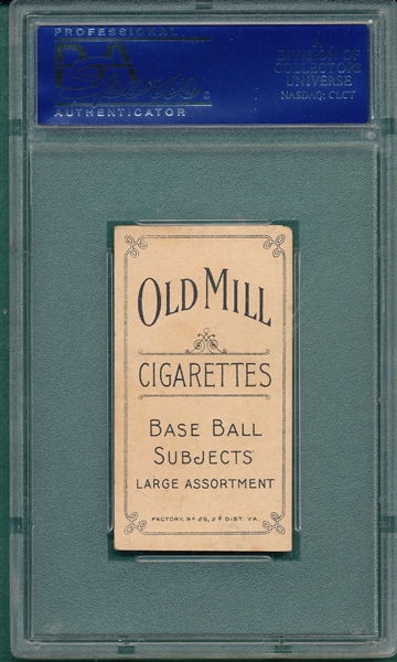 1909-1911 T206 Street Old Mill Cigarettes PSA 5