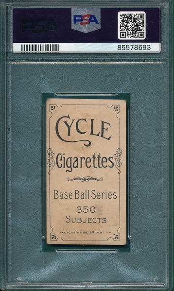 1909-1911 T206 Tannehill, Jesse, Cycle Cigarettes PSA 2