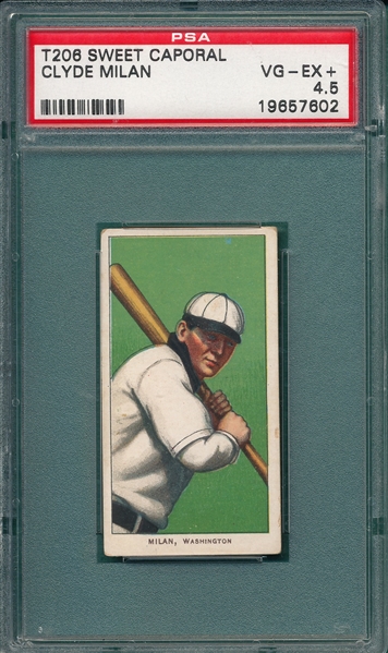 1909-1911 T206 Milan Sweet Caporal Cigarettes PSA 4.5