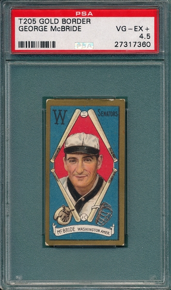 1911 T205 McBride Sweet Caporal Cigarettes PSA 4.5
