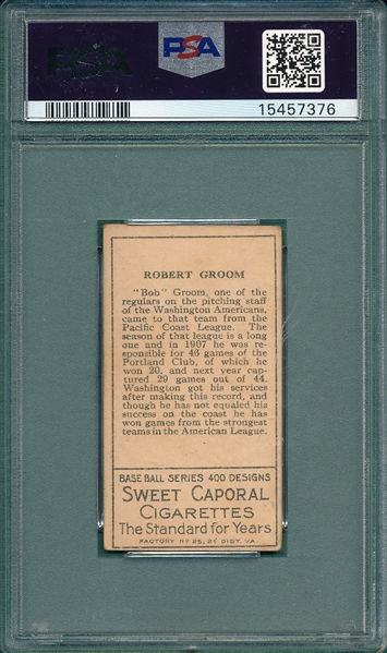 1911 T205 Groom Sweet Caporal Cigarettes PSA 5