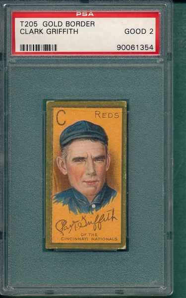 1911 T205 Griffith Sweet Caporal Cigarettes PSA 2