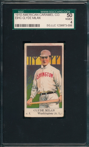 1910 E91-3 Milan American Caramel Co. SGC 50