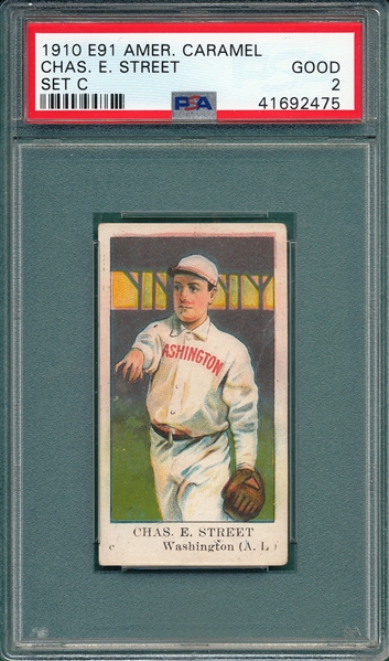 1910 E91-3 Street American Caramel Co. PSA 2