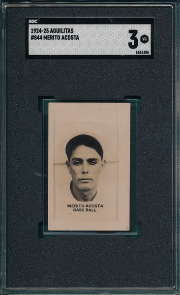 1924-25 Aguilitas #844 Merito Acosta SGC 3