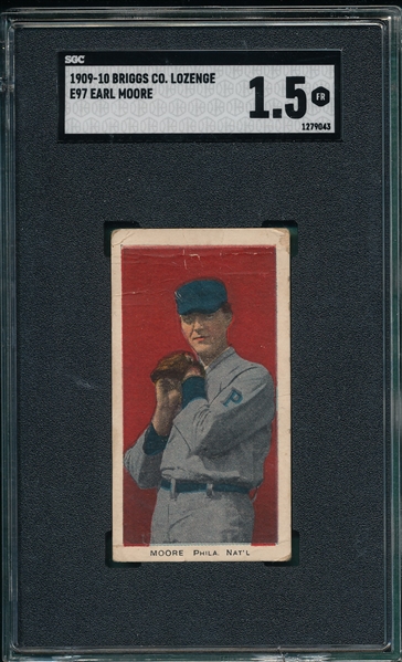 1909-10 E97 Earl Moore Briggs Co. Lozenge SGC 1.5