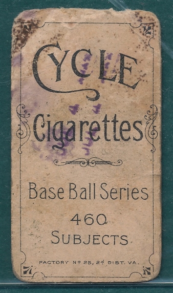 1909-1911 T206 Joss Cycle Cigarettes *460 Series*