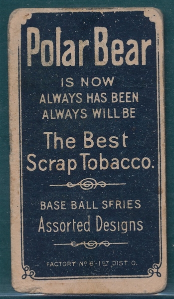 1909-1911 T206 Griffith, Batting, Polar Bear