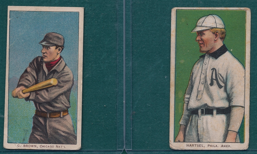 1909-1911 T206 Hartsel & Brown, Chicago, Lot of (2)