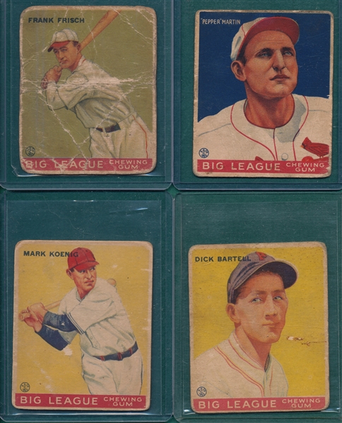 1933 Goudey Lot of (8) W/ Frisch