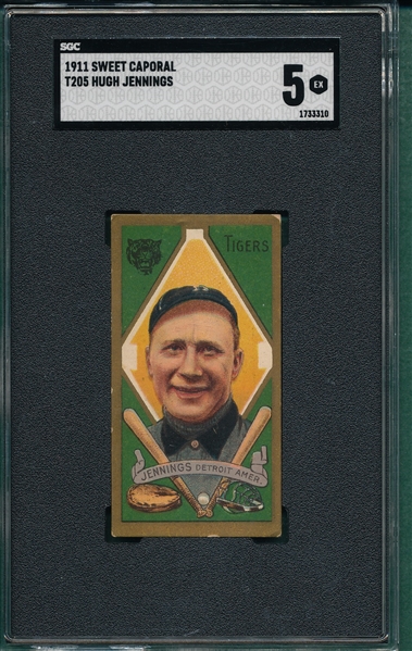 1911 T205 Jennings Sweet Caporal Cigarettes SGC 5