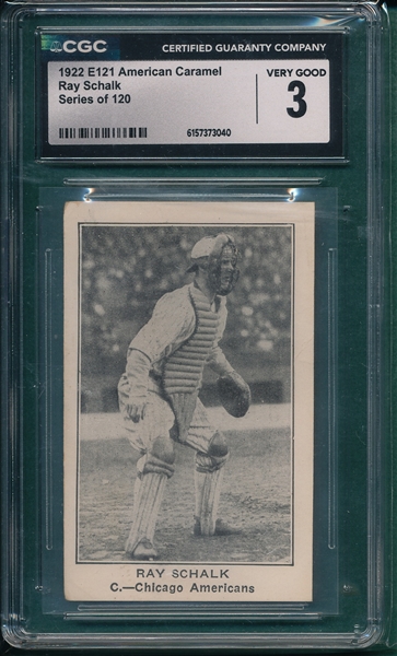 1922 E121-120 Ray Schlak CGC 3