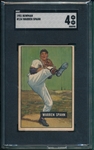 1951 Bowman #134 Warren Spahn SGC 4