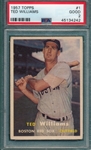 1957 Topps #001 Ted Williams PSA 2