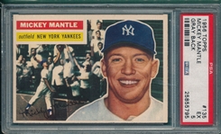 1956 Topps #135 Mickey Mantle PSA 5 *Gray*