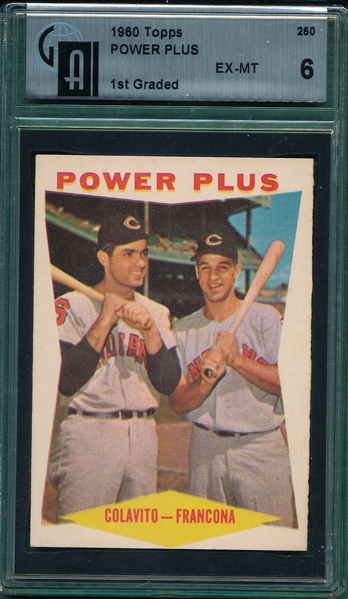 1960 Topps #172, 260, 287 & 292, Lot of (4) PSA 7