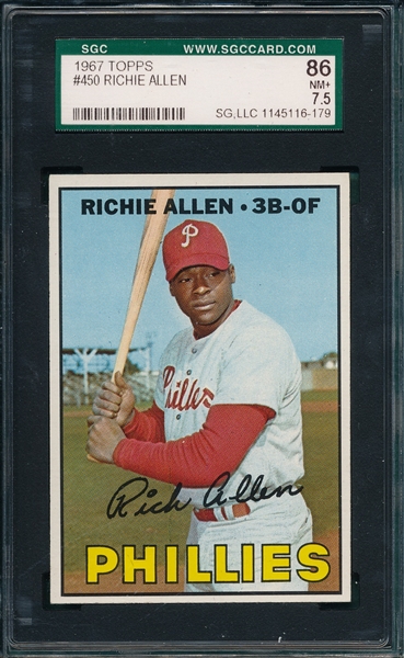 1967 Topps #450 Richie Allen SGC 86