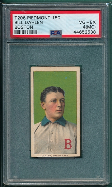 1909-1911 T206 Dahlen, Boston, Piedmont Cigarettes PSA 4 (MC)