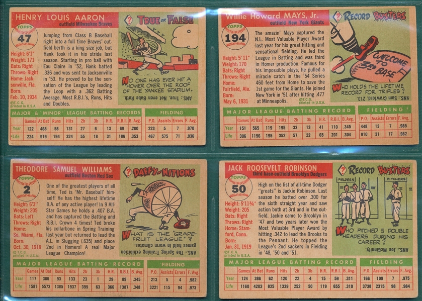 1955 Topps Baseball Complete Set (206)