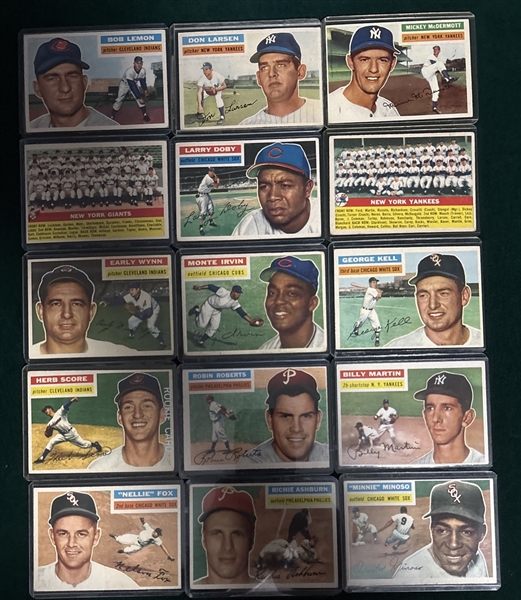 1956 Topps Baseball Near Set (320/340) Plus (2) Checklists