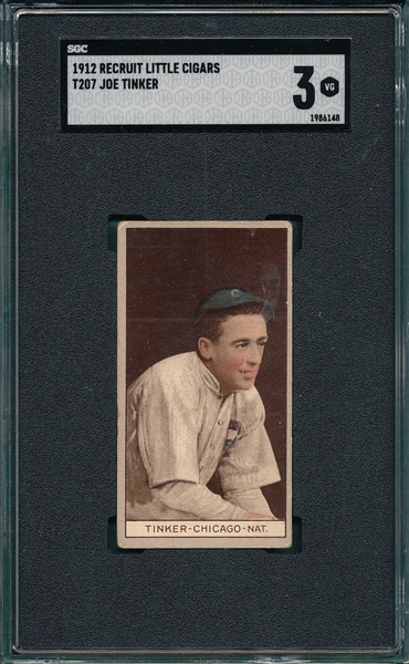 1912 T207 Tinker Recruit Little Cigars SGC 3
