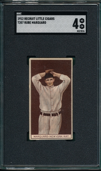 1912 T207 Marquard Recruit Little Cigars SGC 4