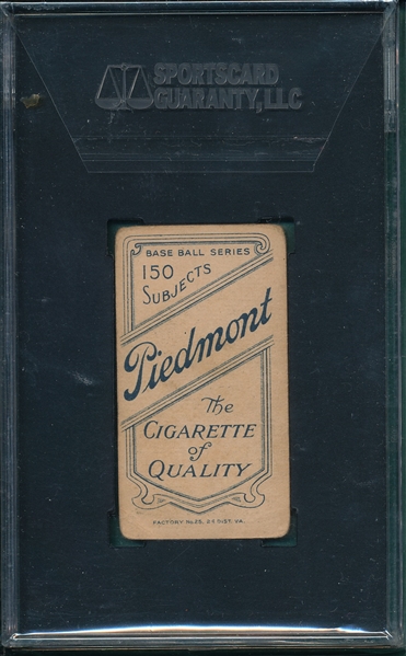 1909-1911 T206 Joss, Portrait, Piedmont Cigarettes SGC 40
