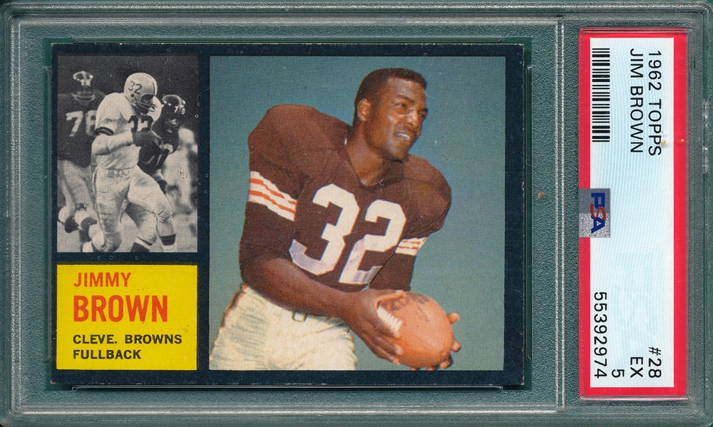 1962 Topps #28 Jim Brown PSA 5