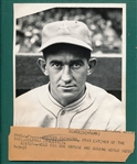 1931 Type 1 Photograph Mickey Cochrane, RMY Authentic