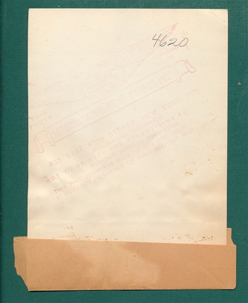 1931 Type 1 Photograph Mickey Cochrane, RMY Authentic