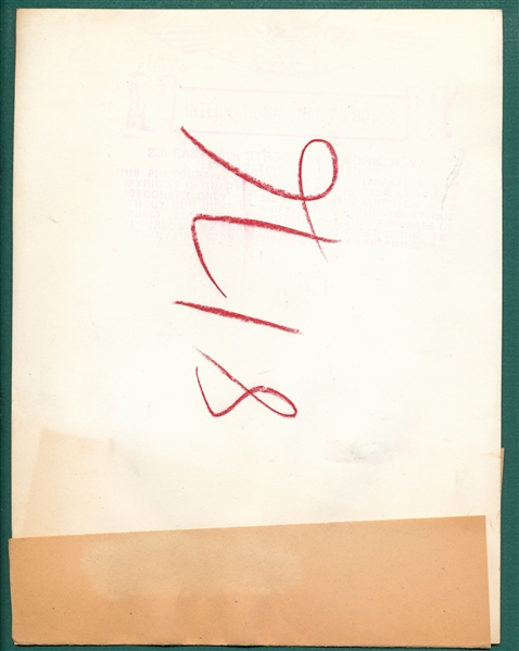 1933 Type 1 Photograph Bill Terry, RMY Authentic