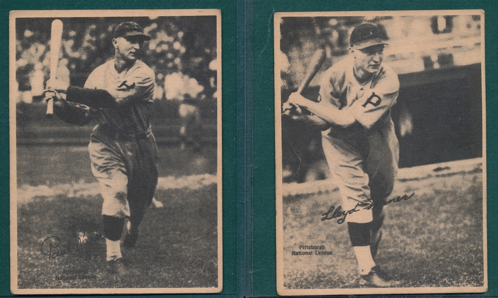 1929 Kashin Lloyd & Paul Waner, Lot of (2)
