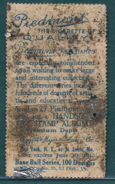 1914 T330-2 Snodgrass Piedmont Art Stamps